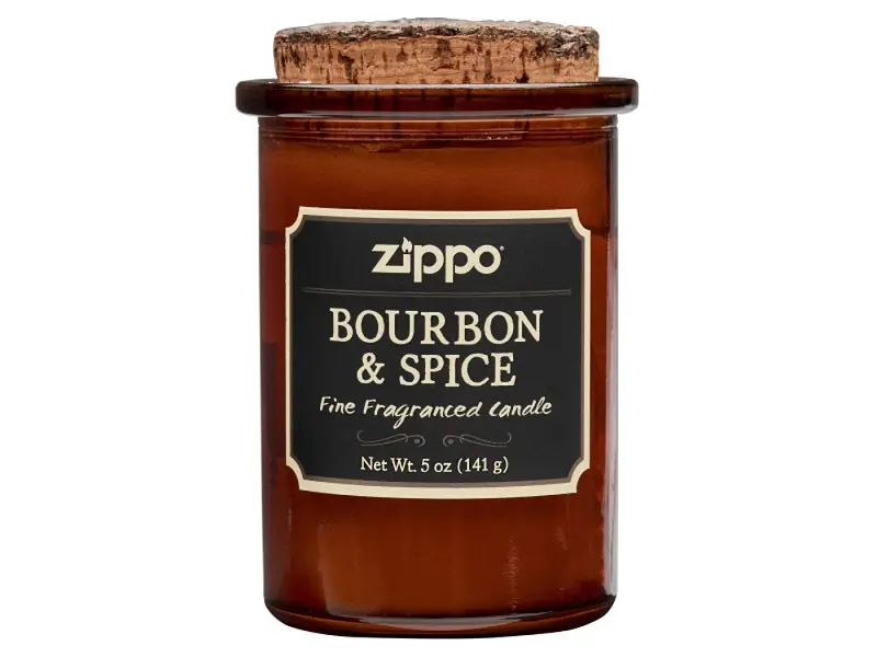 Ароматизированная свеча ZIPPO Bourbon & Spice, воск/хлопок/кора древесины/стекло, 70x100 мм - 70017