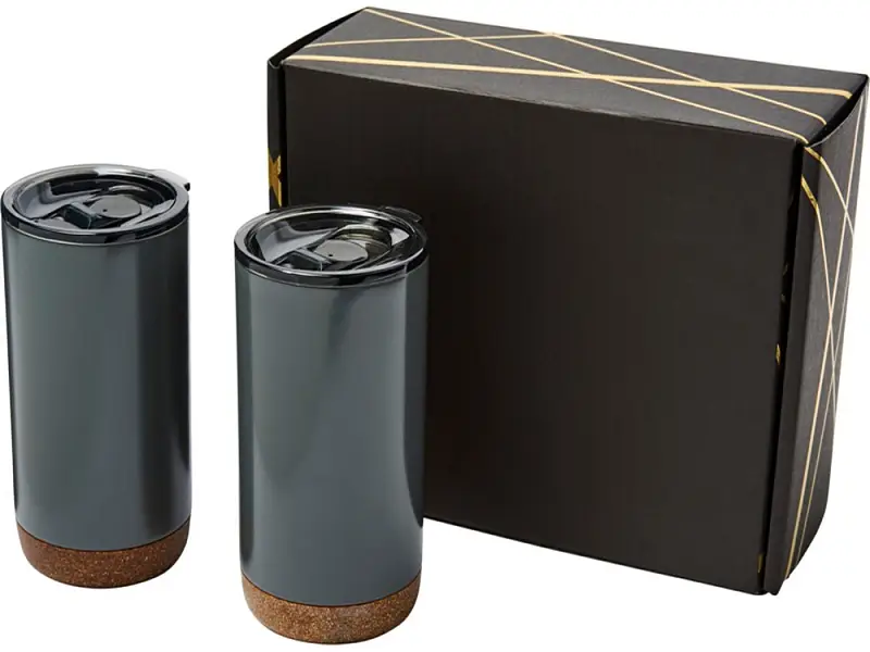 Подарочный набор медных термокружок с вакуумной изоляцией Valhalla, серый - 10062401