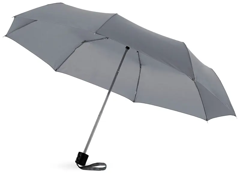 Зонт Ida трехсекционный 21,5, серый - 10905207
