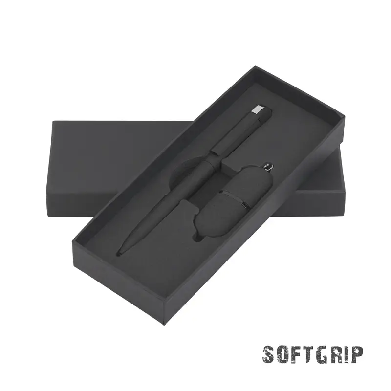 Набор ручка + флеш-карта 16 Гб в футляре, покрытие soft grip - 8851-3