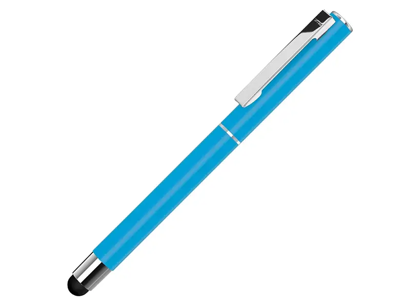 Ручка металлическая стилус-роллер STRAIGHT SI R TOUCH, голубой - 188018.12