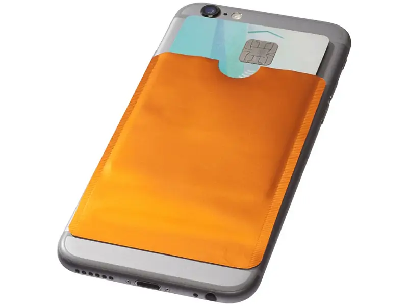 Бумажник для карт с RFID-чипом для смартфона, оранжевый - 13424605