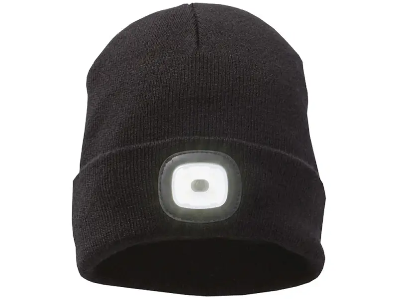 Лыжная шапка со светодиодом, черный - 38661990