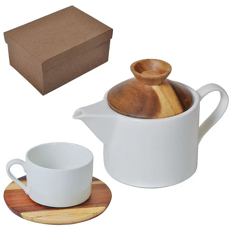 Набор "Andrew":чайная пара и чайник в подарочной упаковке - 21601