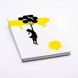 Блокнот линованный Pininfarina Banksy Улетающая девочка из каменной бумаги