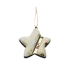 Ёлочная игрушка Звездочка (белый с золотым )