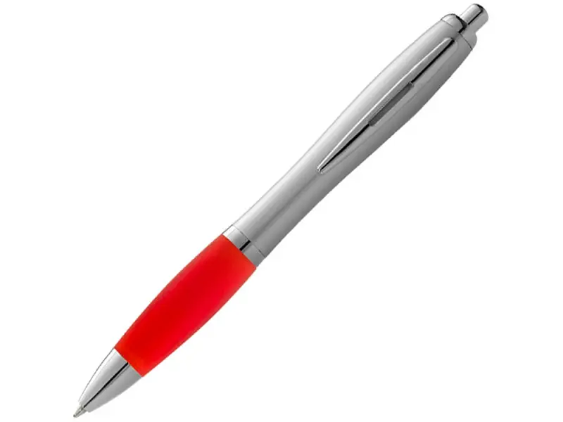 Ручка шариковая Nash, красный/серебристый, черные чернила - 10635503