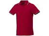 Мужская футболка поло Fairfield с коротким рукавом с проклейкой, белый/темно-синий/красный