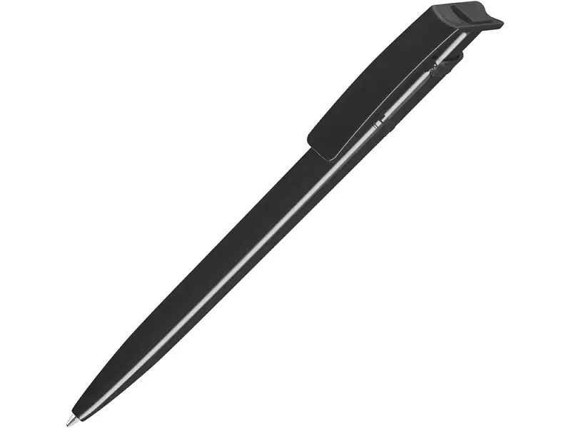 Ручка шариковая пластиковая RECYCLED PET PEN, синий, 1 мм, черный - 187953.07