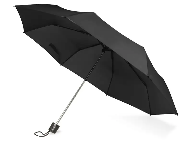 Зонт складной Columbus, механический, 3 сложения, с чехлом, черный - 979007