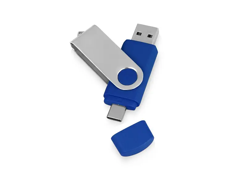 USB3.0/USB Type-C флешка на 16 Гб Квебек C, синий - 6202.02.16