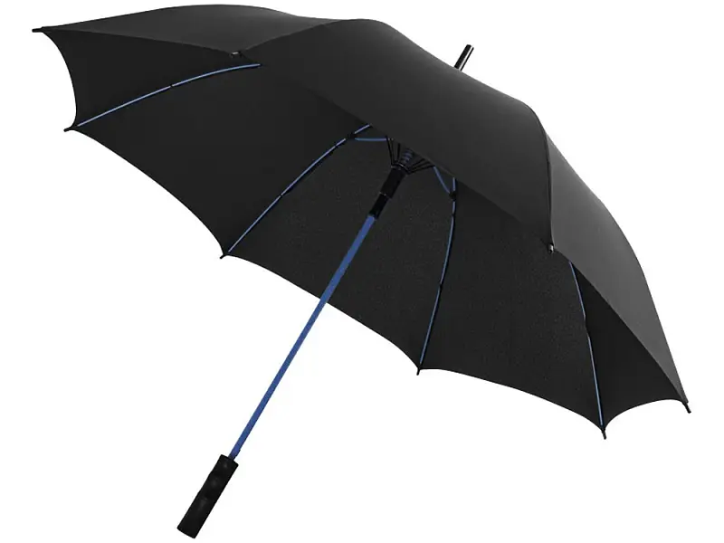 Зонт трость Spark полуавтомат 23, черный/синий - 10908700