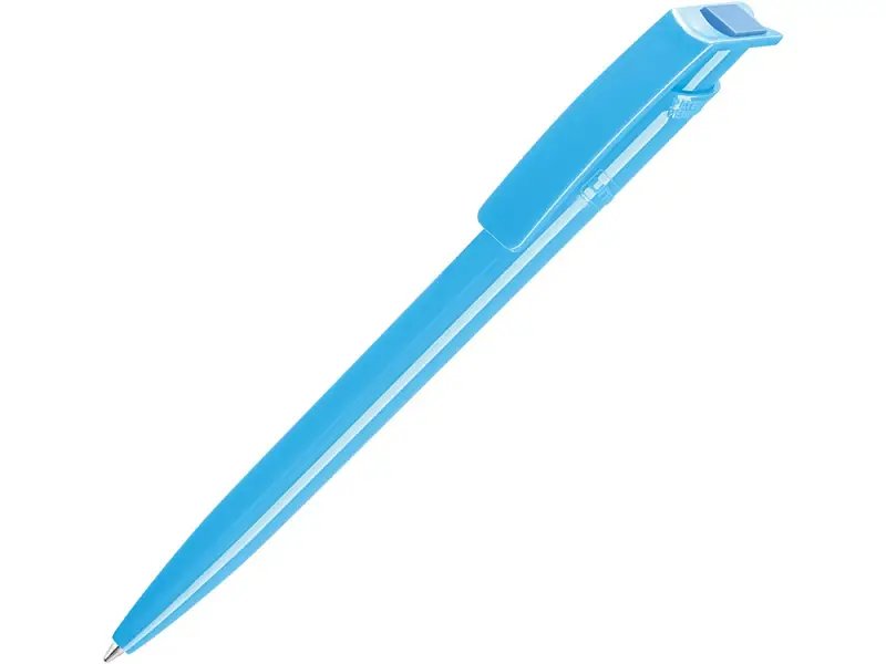 Ручка шариковая пластиковая RECYCLED PET PEN, синий, 1 мм, голубой - 187953.10