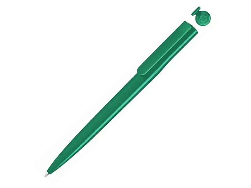 Ручка шариковая пластиковая RECYCLED PET PEN switch, синий, 1 мм, зеленый - 187952.23