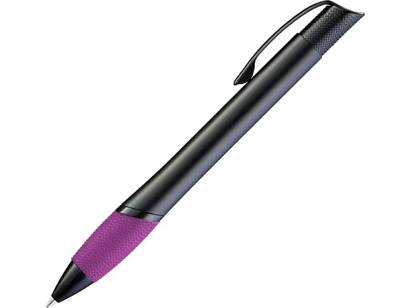 Ручка шариковая металлическая OPERA M, фуксия/черный - 187900.11