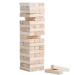 Игра «Деревянная башня», коробка: 29х8х8 см; брусок: 7,5х2,4х1,5 см