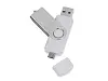 USB/micro USB-флешка 2.0 на 16 Гб Квебек OTG, белый