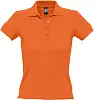 Рубашка поло женская People 210 оранжевая, размер S