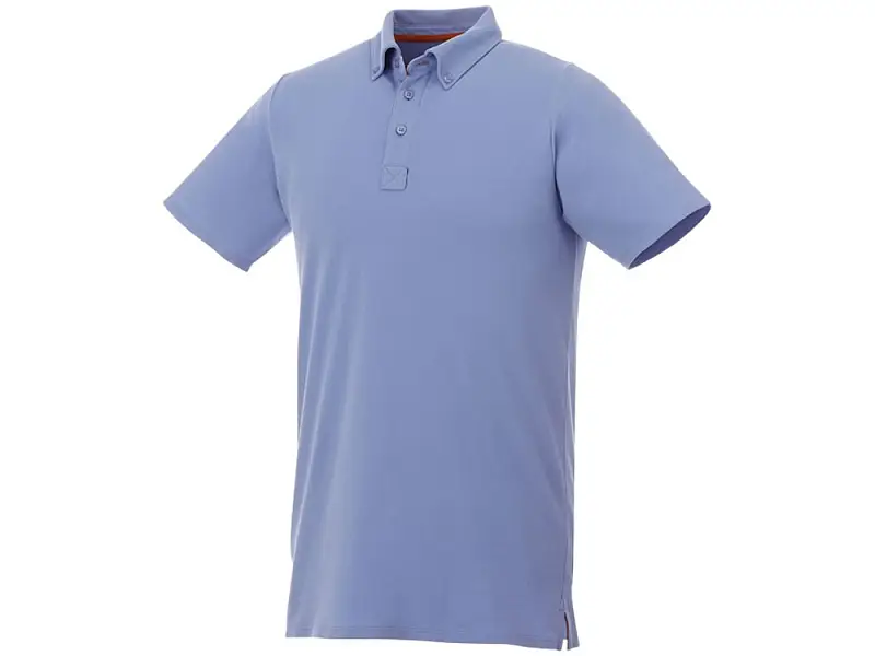 Мужская футболка поло Atkinson с коротким рукавом и пуговицами, светло-синий - 3810440XS