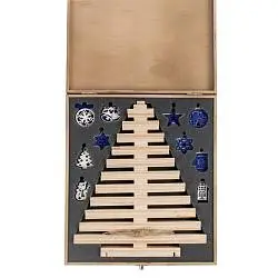 Елка с игрушками One Two Tree, коробка: 29х33х6,5 см; елка: 30х35 см; фигурка: 5,5 см