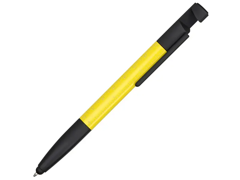 Ручка-стилус металлическая шариковая многофункциональная (6 функций) Multy, желтый - 71530.04