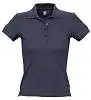 Рубашка поло женская People 210 темно-фиолетовая, размер L