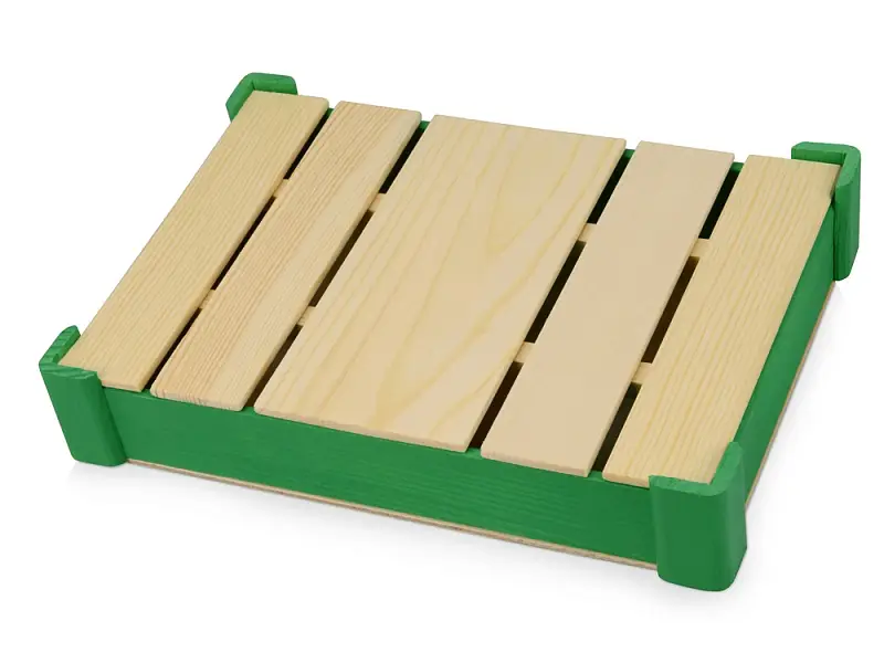 Подарочная деревянная коробка, зеленый - 625041