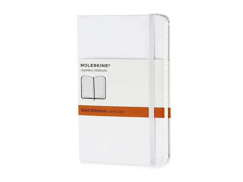 Записная книжка Moleskine Classic (в линейку) в твердой обложке, Pocket (9x14см), белый - 60511106