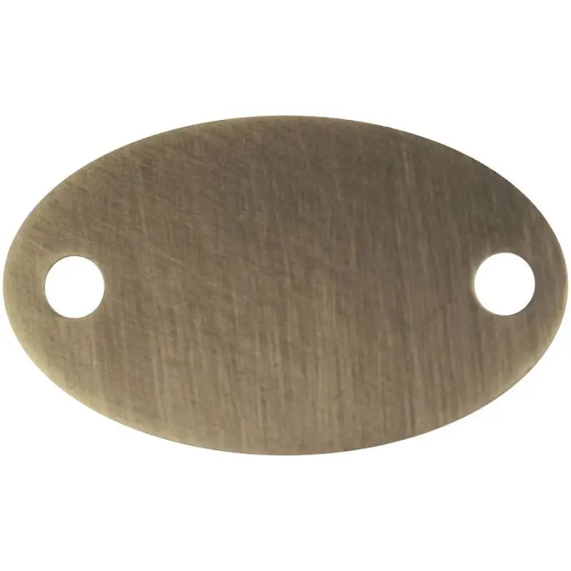 Шильдик металлический Alfa Oval, 1,5х2,5 см