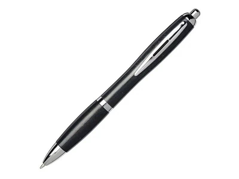 Шариковая ручка Nash из пшеничной соломы с хромированным наконечником, черный - 10737900