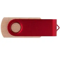 Флешка TWIST WOOD COLOR Темное дерево с салатовым 4014.32.15.64ГБ