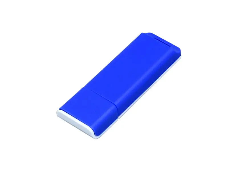 Флешка прямоугольной формы, оригинальный дизайн, двухцветный корпус, 16 Гб, синий/белый - 6013.16.02