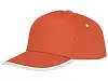 Пятипанельная кепка Nestor с окантовкой, оранжевый/белый