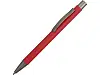 Ручка металлическая soft touch шариковая Tender, красный/серый