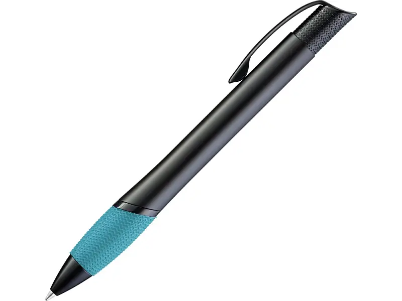Ручка шариковая металлическая OPERA M, лазурный/черный - 187900.13
