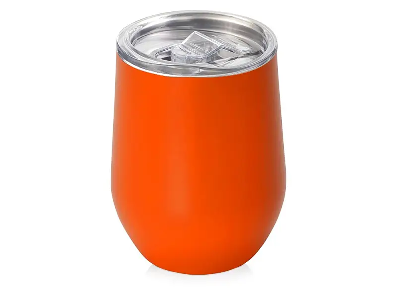 Вакуумная термокружка Sense, непротекаемая крышка, крафтовая упаковка, оранжевый - 827108W