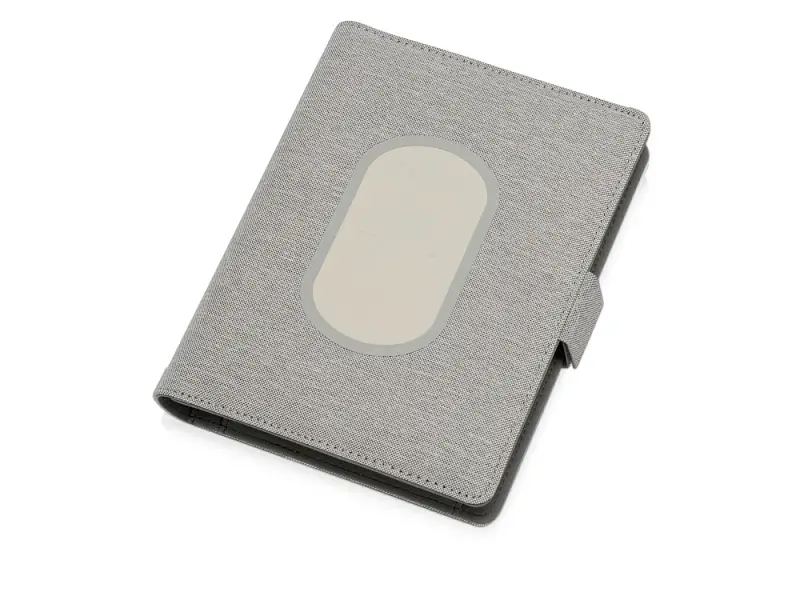 Органайзер с беспроводной зарядкой 5000 mAh Powernote, светло-серый (P) - 593918p