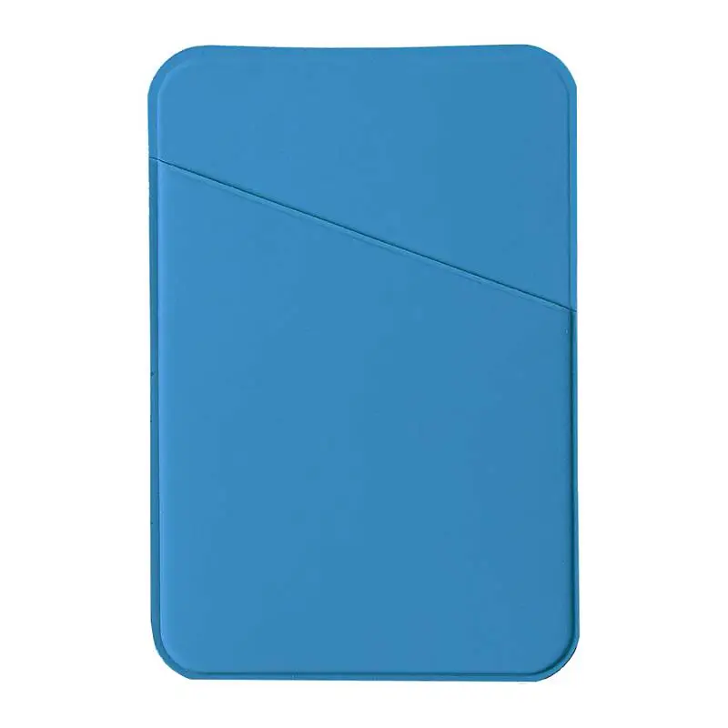 Чехол для карты на телефон, самоклеящийся 65 х 97 мм, голубой, PU soft touch