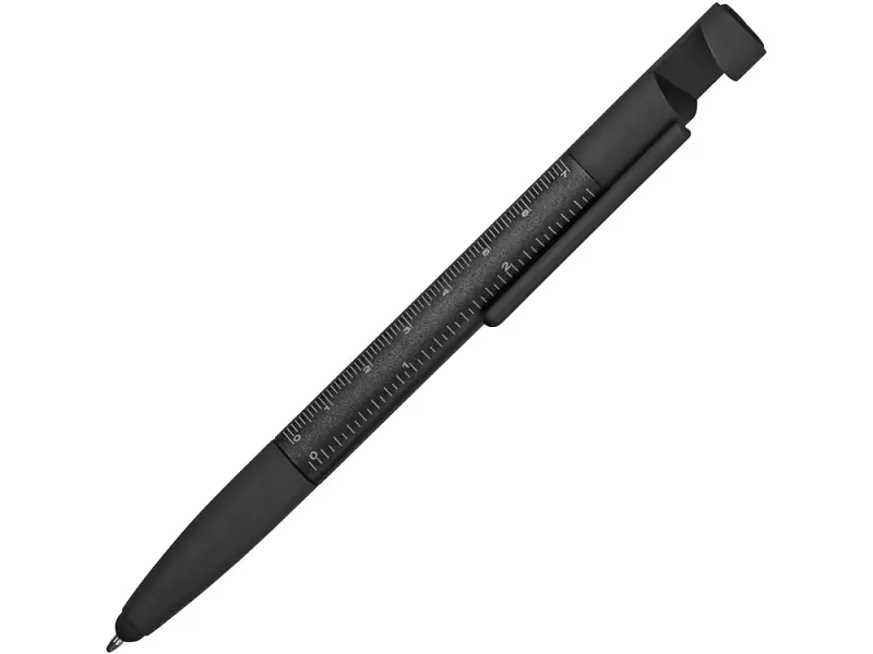 Ручка-стилус металлическая шариковая многофункциональная (6 функций) Multy, черный - 71530.07