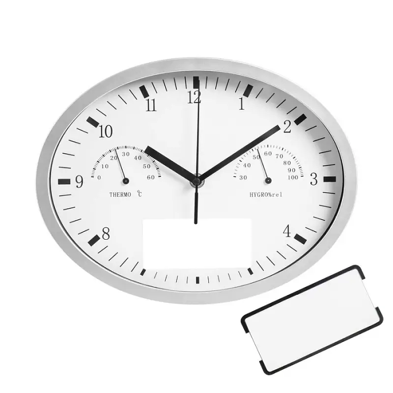 Часы настенные INSERT3 с термометром и гигрометром, 29,1x22,1x4 см; упаковка: 30х23,4х4,7 см
