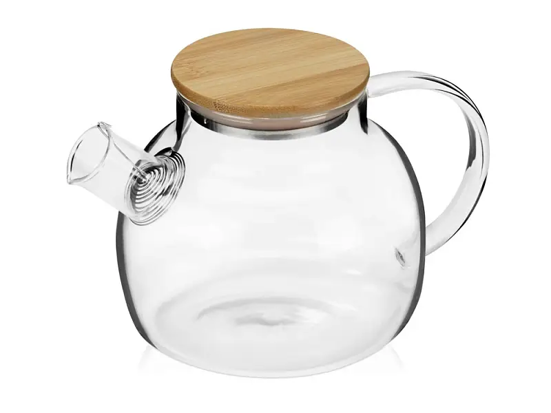 Стеклянный заварочный чайник Sencha с бамбуковой крышкой - 828140p