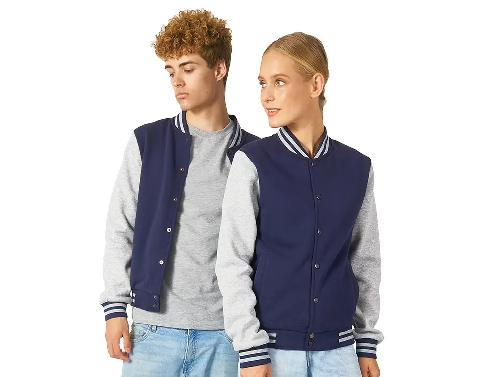 Бомбер Oxford, небесно-голубой/молочный, унисекс