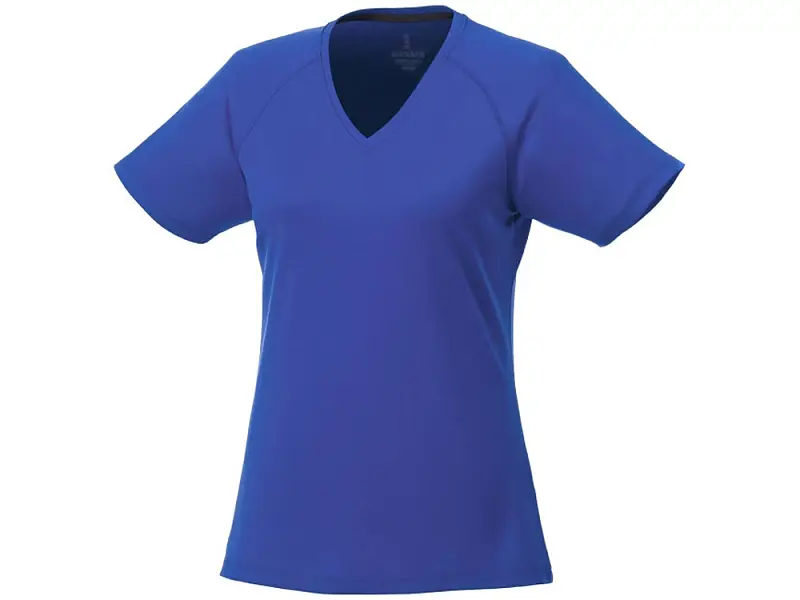 Модная женская футболка Amery  с коротким рукавом и V-образным вырезом, синий - 3902644XS