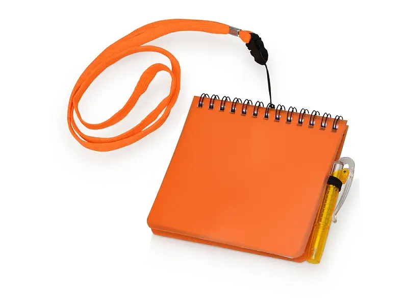 Блокнот А6 Журналист с ручкой, оранжевый - 789408