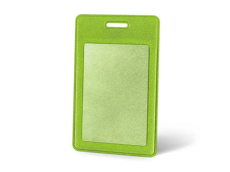 Вертикальный карман из экокожи для карты Favor, зеленое яблоко - 112103