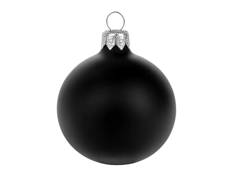 Стеклянный шар черный матовый, заготовка шара 6 см, цвет 83 - 213026
