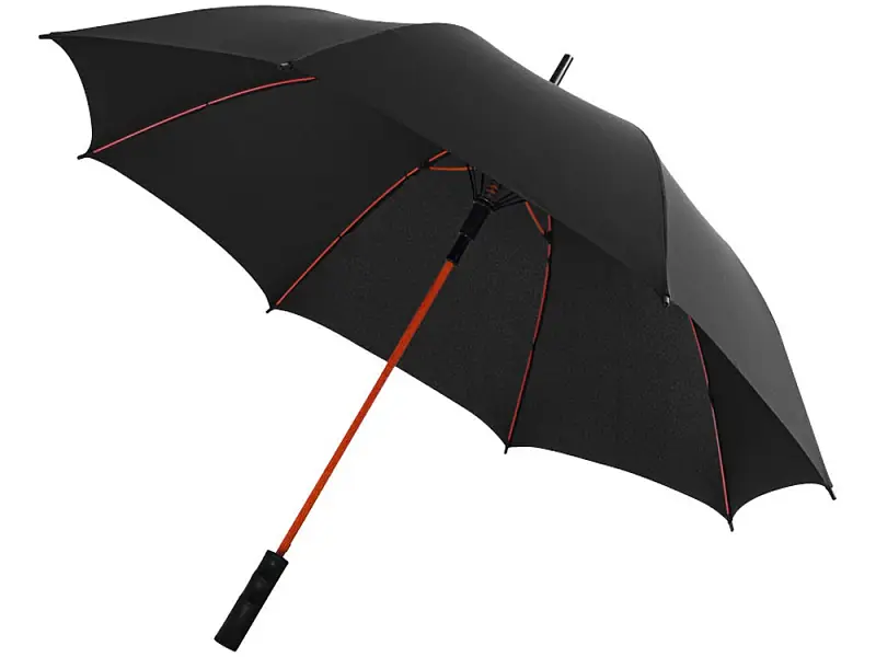 Зонт трость Spark полуавтомат 23, черный/красный - 10908701