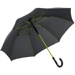 Зонт-трость с цветными спицами Color Style, зеленое яблоко, длина 89 см, диаметр купола 118 см