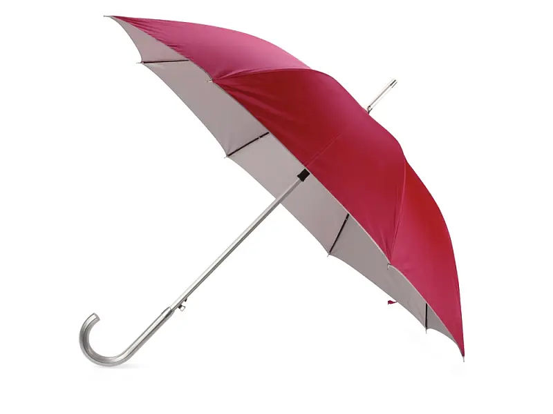 Зонт-трость полуавтомат Майорка, красный/серебристый - 673010.03