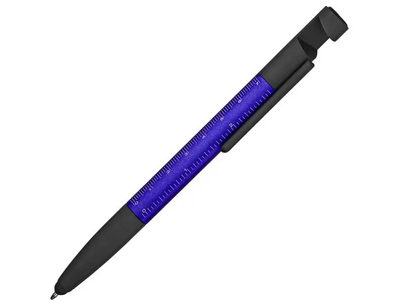 Ручка-стилус металлическая шариковая многофункциональная (6 функций) Multy, темно-синий - 71530.12